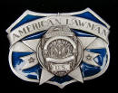 Colored American Lawman Belt Buckle